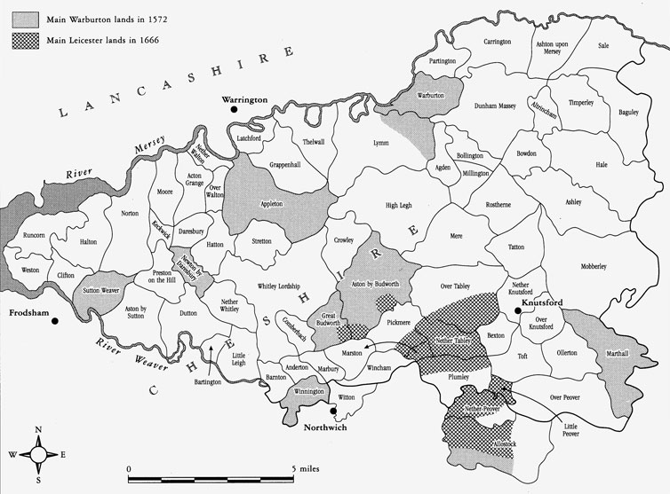 Map of Bucklow Hundred